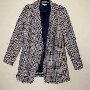 Tweed pearl button blazer. Size medium.
